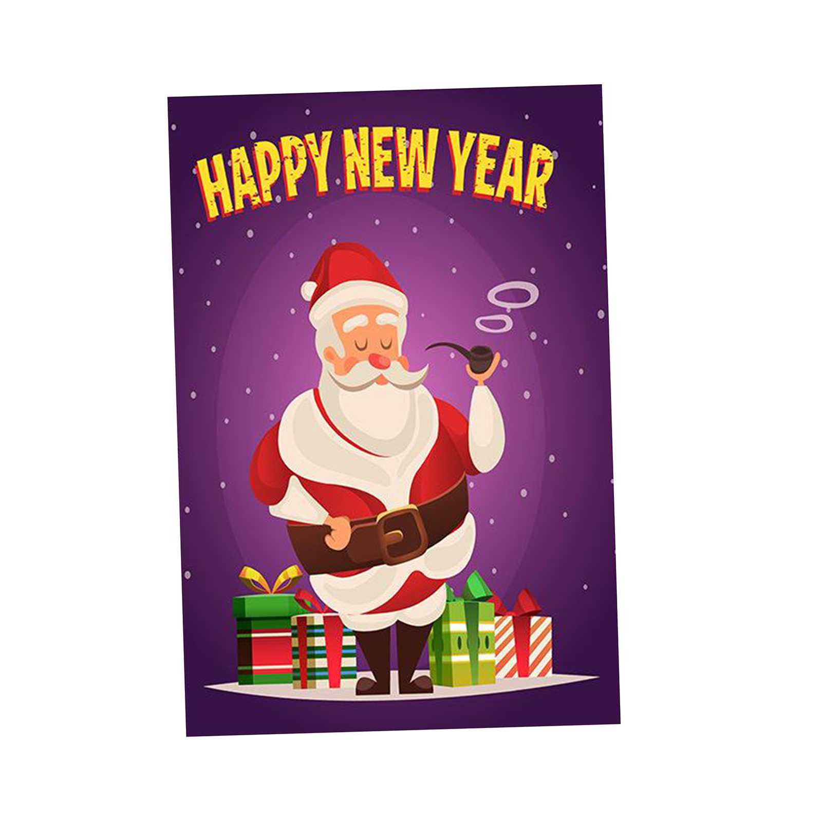 Outside Garden Yard Lawn Banner Flag Christmas Santa Flag Smoking Santa