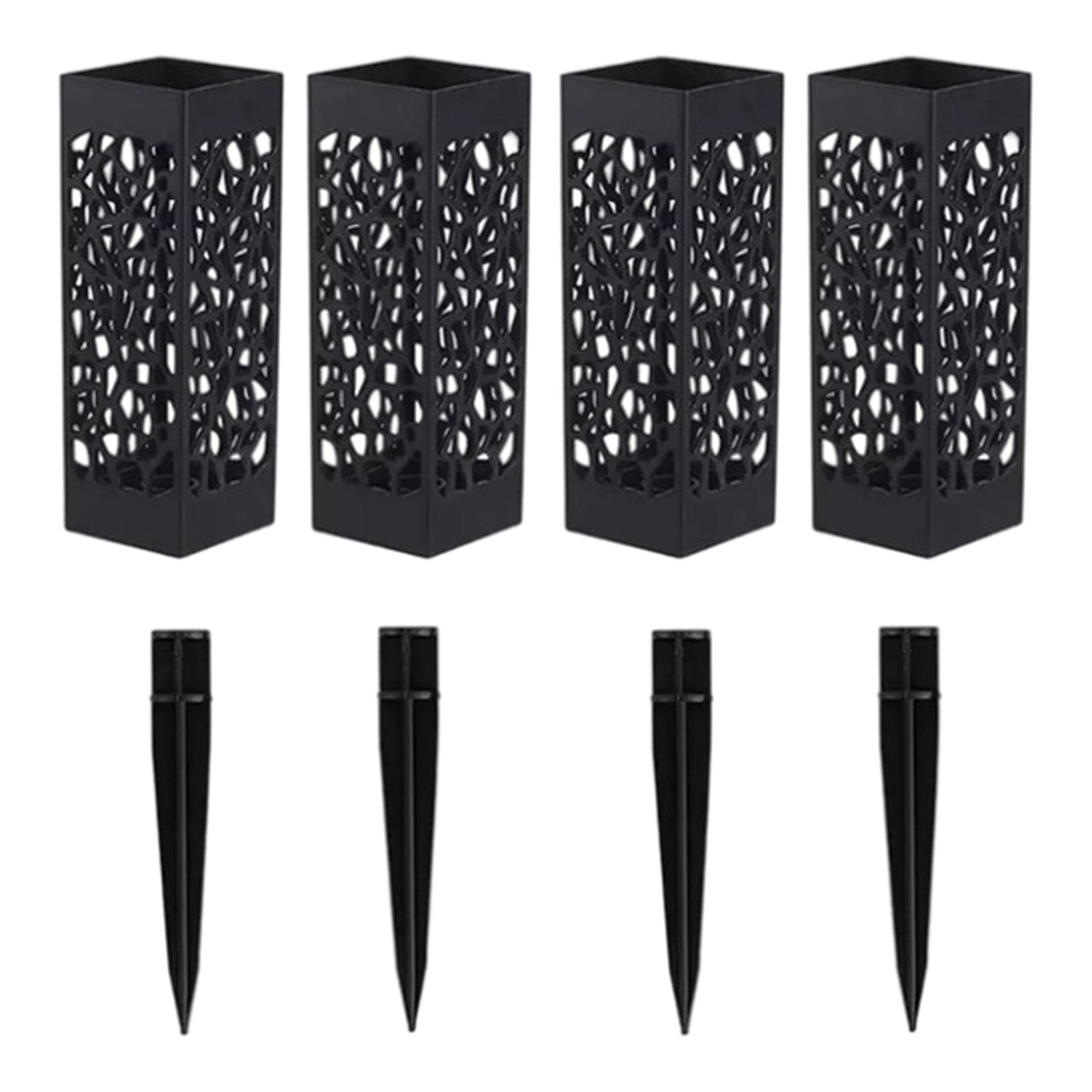 Cemetery Grave Flower Vase Black