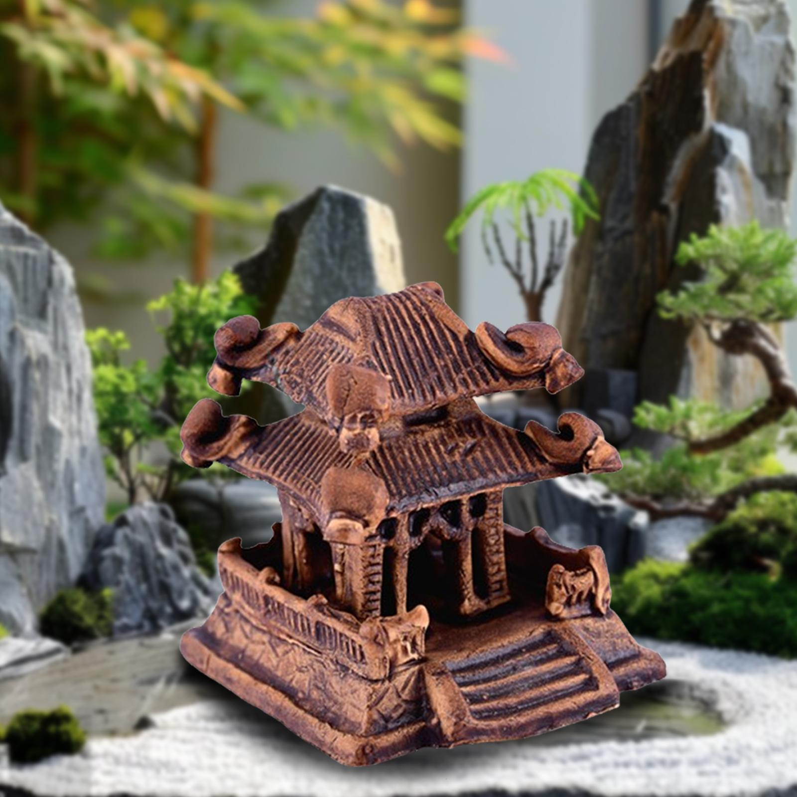 Micro Landscape Ornament Lawn Display Traditional Chinese Building Sculpture Square Pavilion
