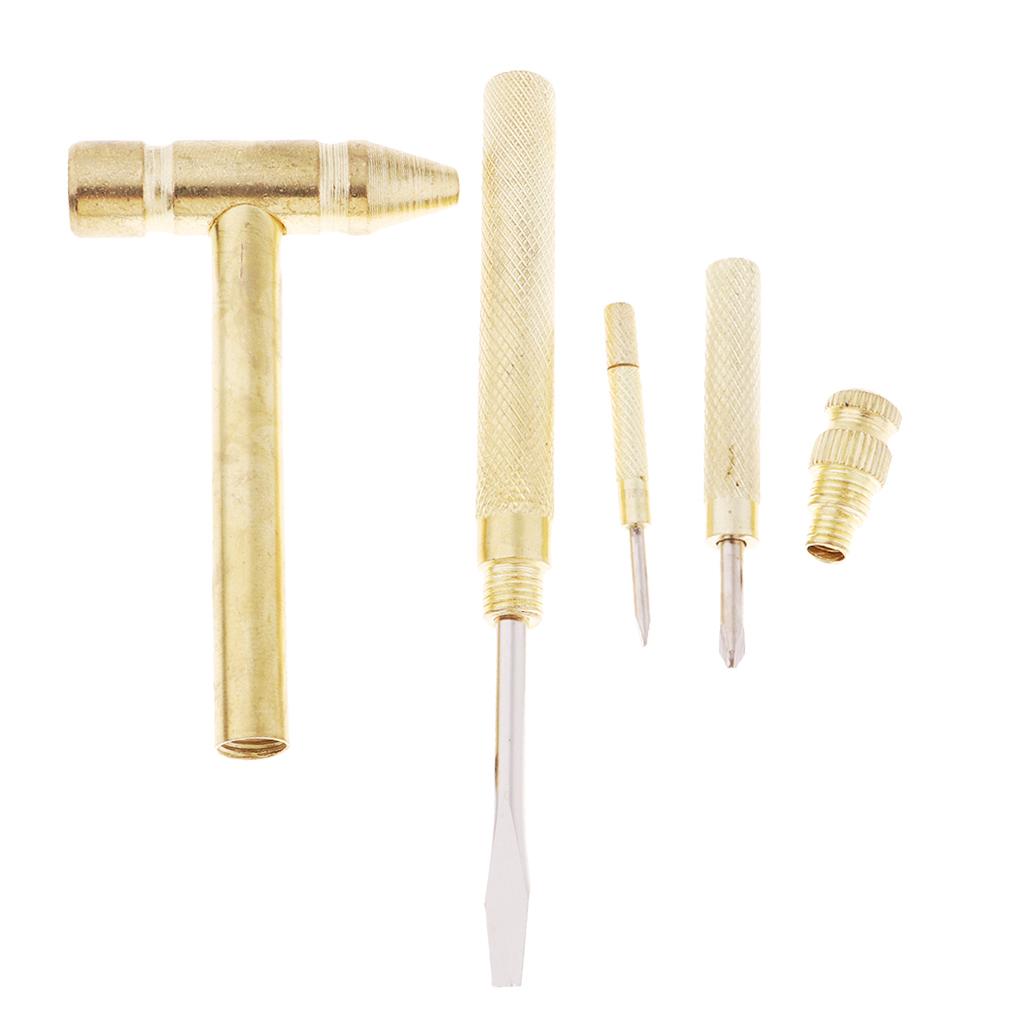 Small Brass Hammer (3pcs Screwdriver) for Woodworking Household Maintenance