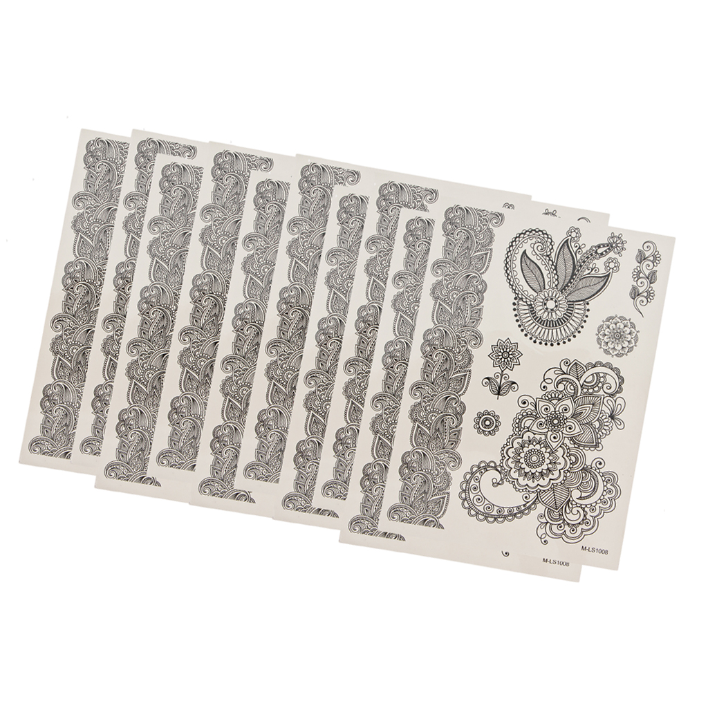 Semi permanent  Tattoo  Stencil Body Drawing Self Adhesive 