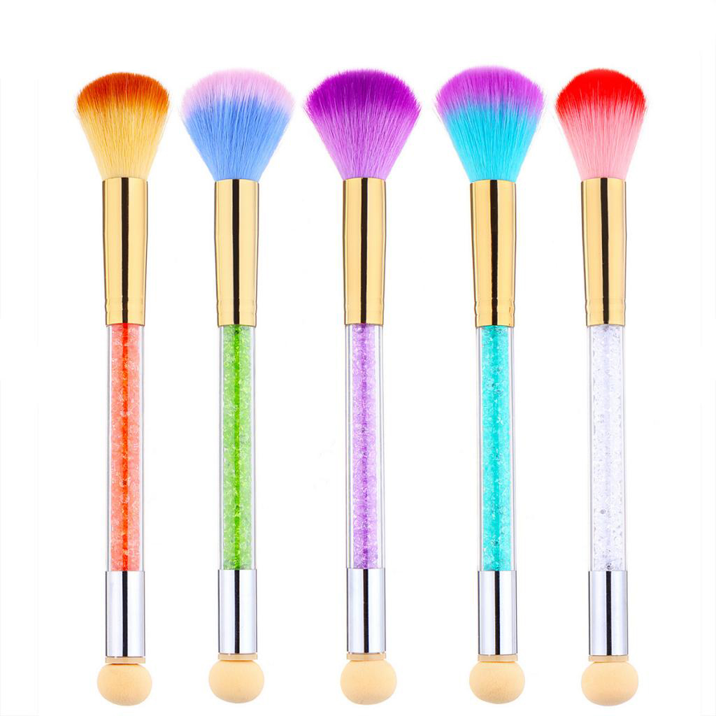 Nail Care Manicure Dust Remover Cleaner Brushes Makeup Powder Brushes Purple