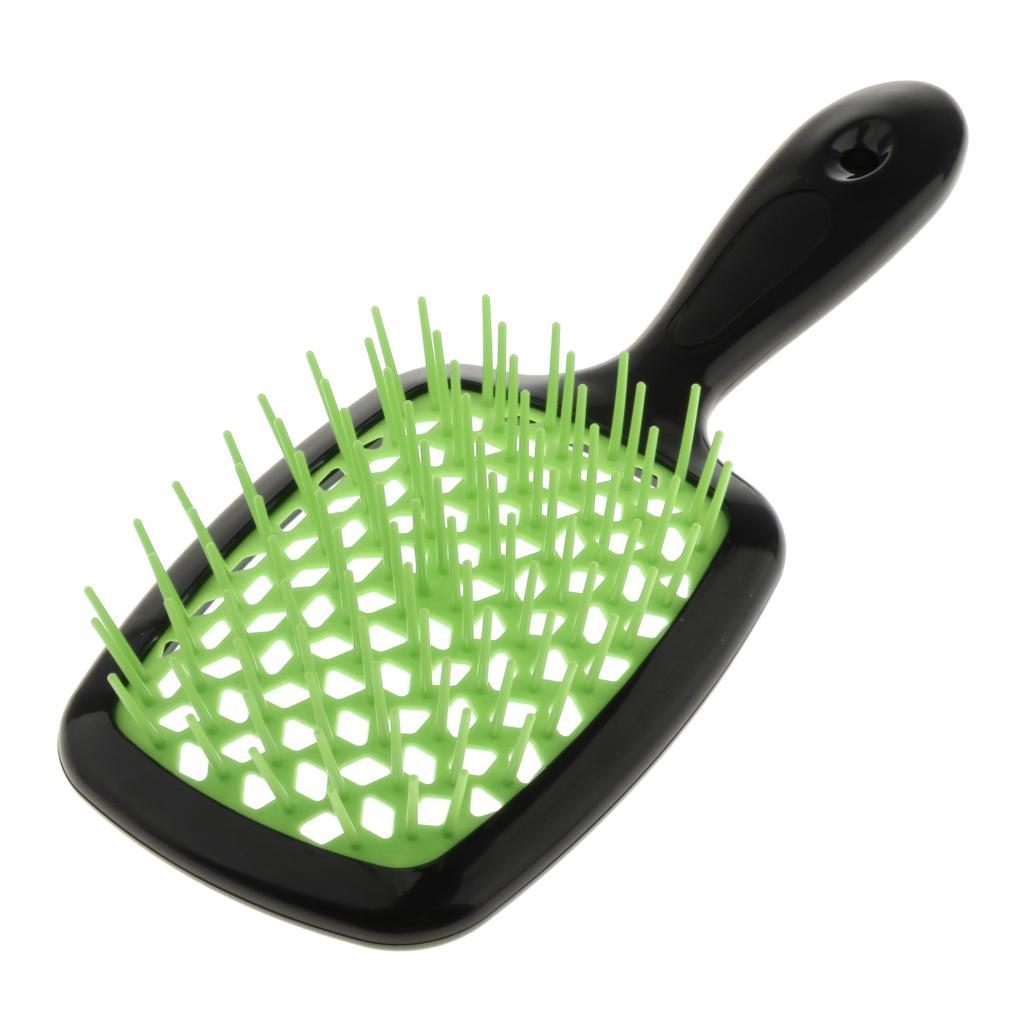Hair Scalp Massage Comb Paddle Detangler Brush Salon Hairdressing green