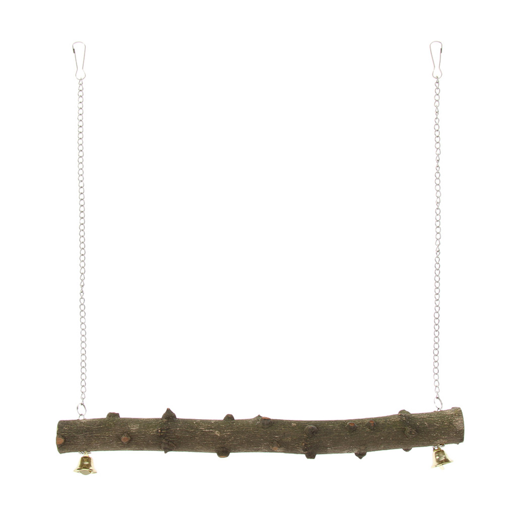 Wild Natural Prickly Wood Stand Perch Swing For Bird Parrot M