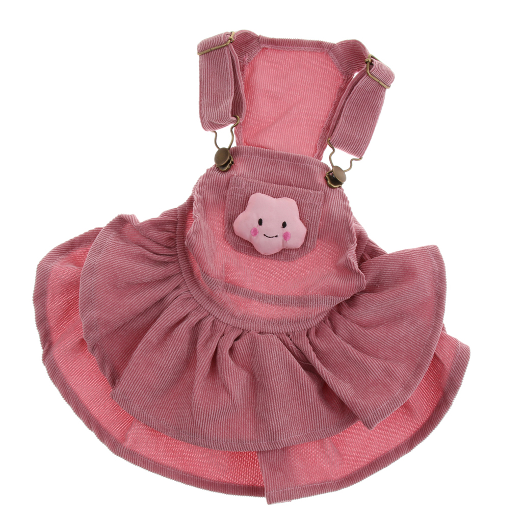 Dog Apparel, Small Medium Pet Dog Puppy Dress Strap Skirt Clothes Pink