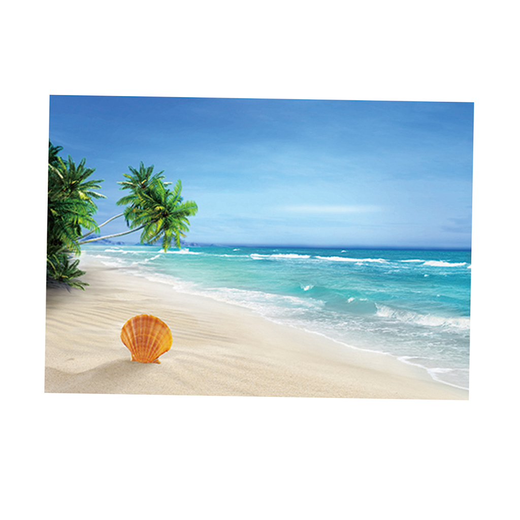 Aquarium Landscape Poster Fish Tank Beach Background Backdrop Sticker M