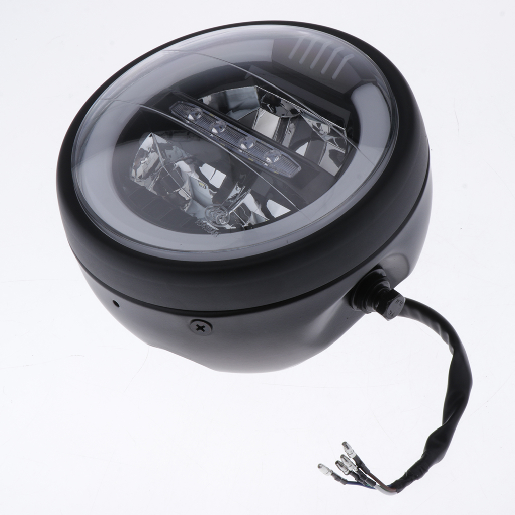 5.75In. LED Headlight Projector Halo Motorcycle For Harley Cafe Racer ...