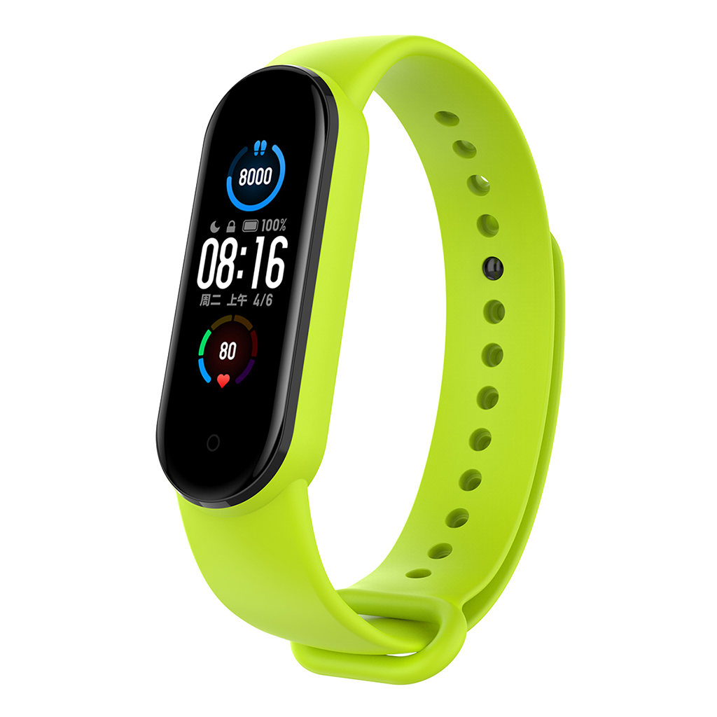 For Xiaomi MI Band 5 Replacement Silicone Wristband Watch Band Lime