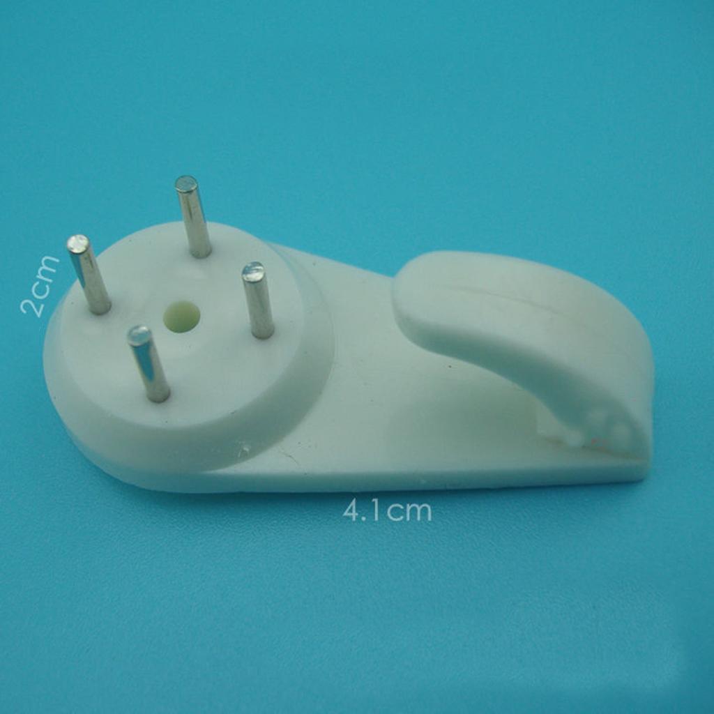 2x20 pieces Plastic Hard Wall Hooks Picture Frame Hanging Hooks & Nails Set