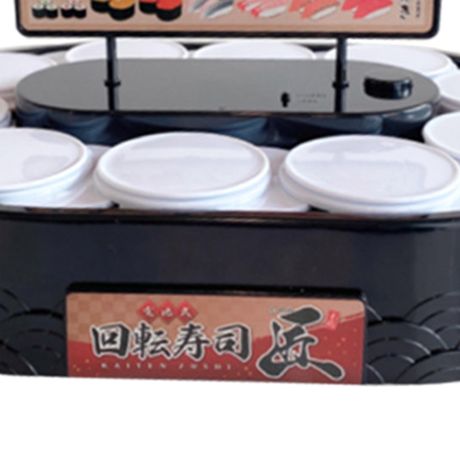 Rotary Macaron Stand Pastries Cupcake Display Wedding Sushi Tray Black