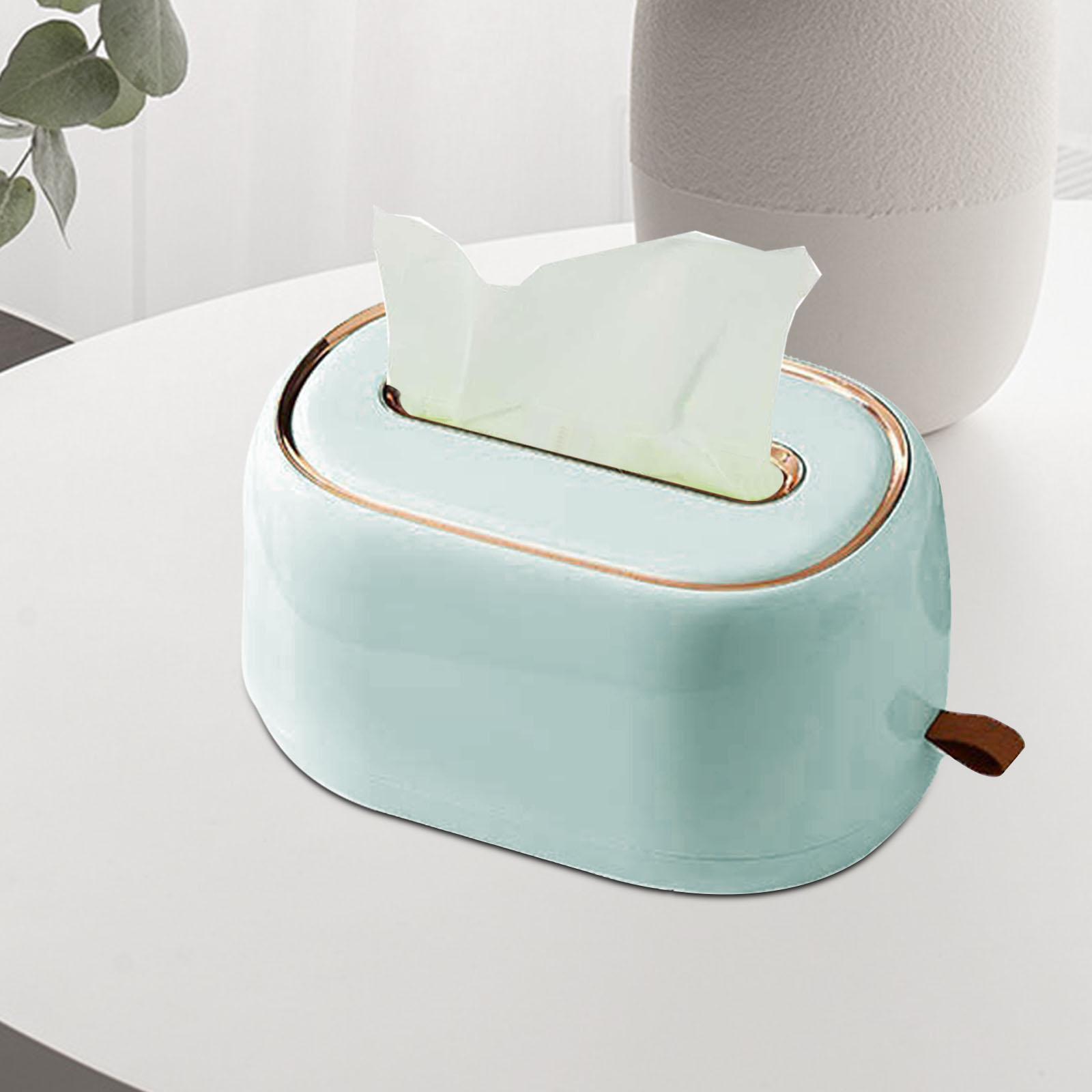 2Pcs Tissue Holders Wall Mount Tissue Dispenser Box White and green