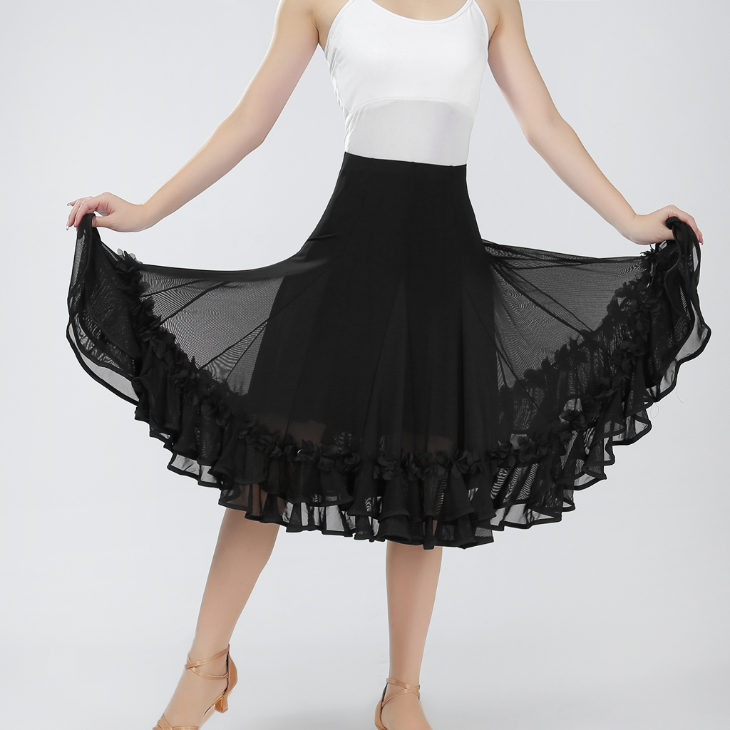 Lady Ballroom Dance Skirt Waltz Modern Tango Latin Samba Skirt | eBay
