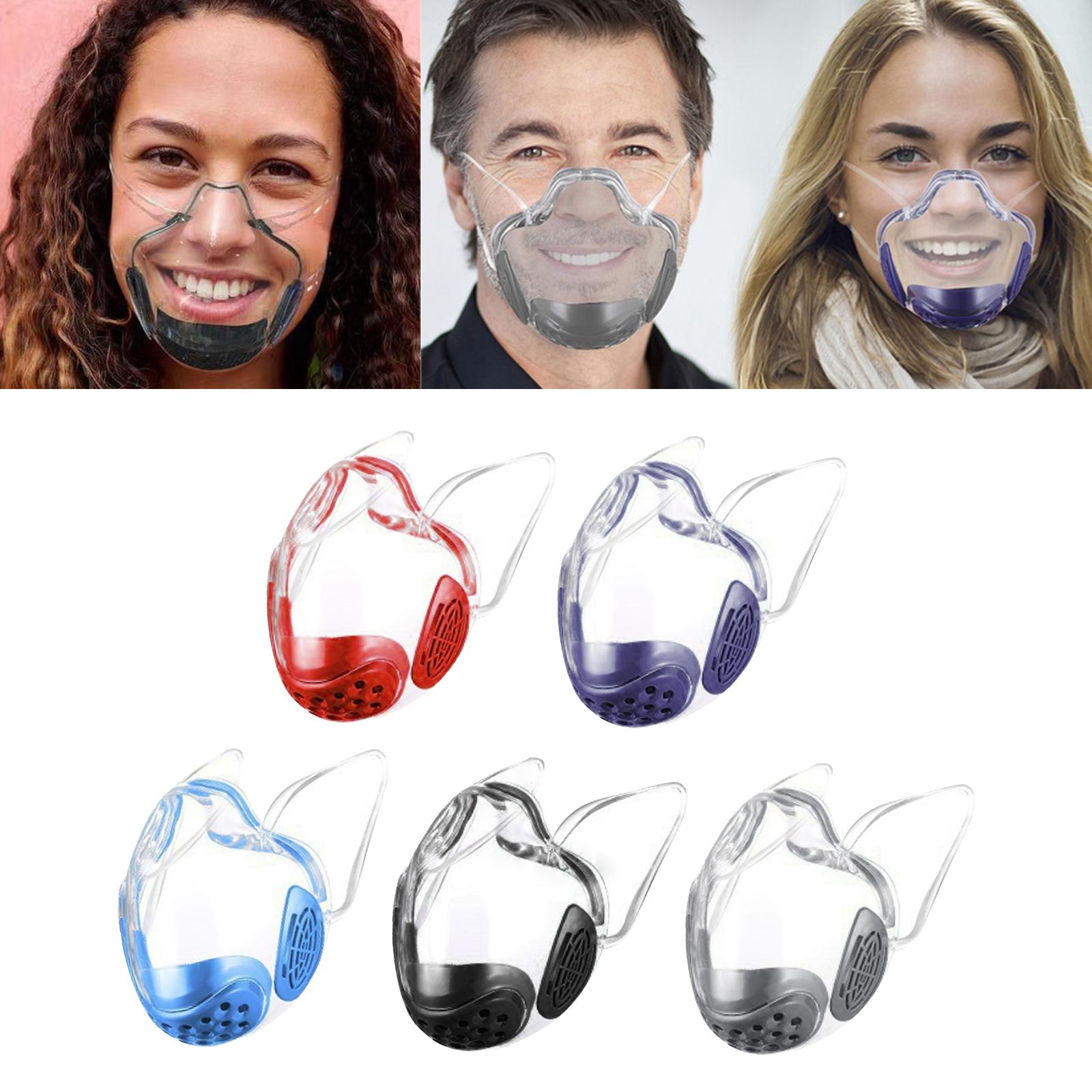 3Pcs Durable Mask Face Shield Combine Reusable Face Mask Covers Clear Safe