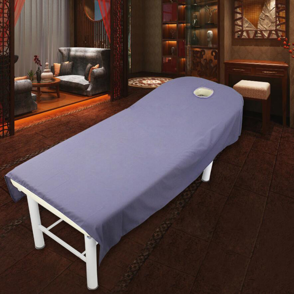 Soft Beauty Massage SPA Treatment Polyester Bed Table Cover Sheet 120x190cm 