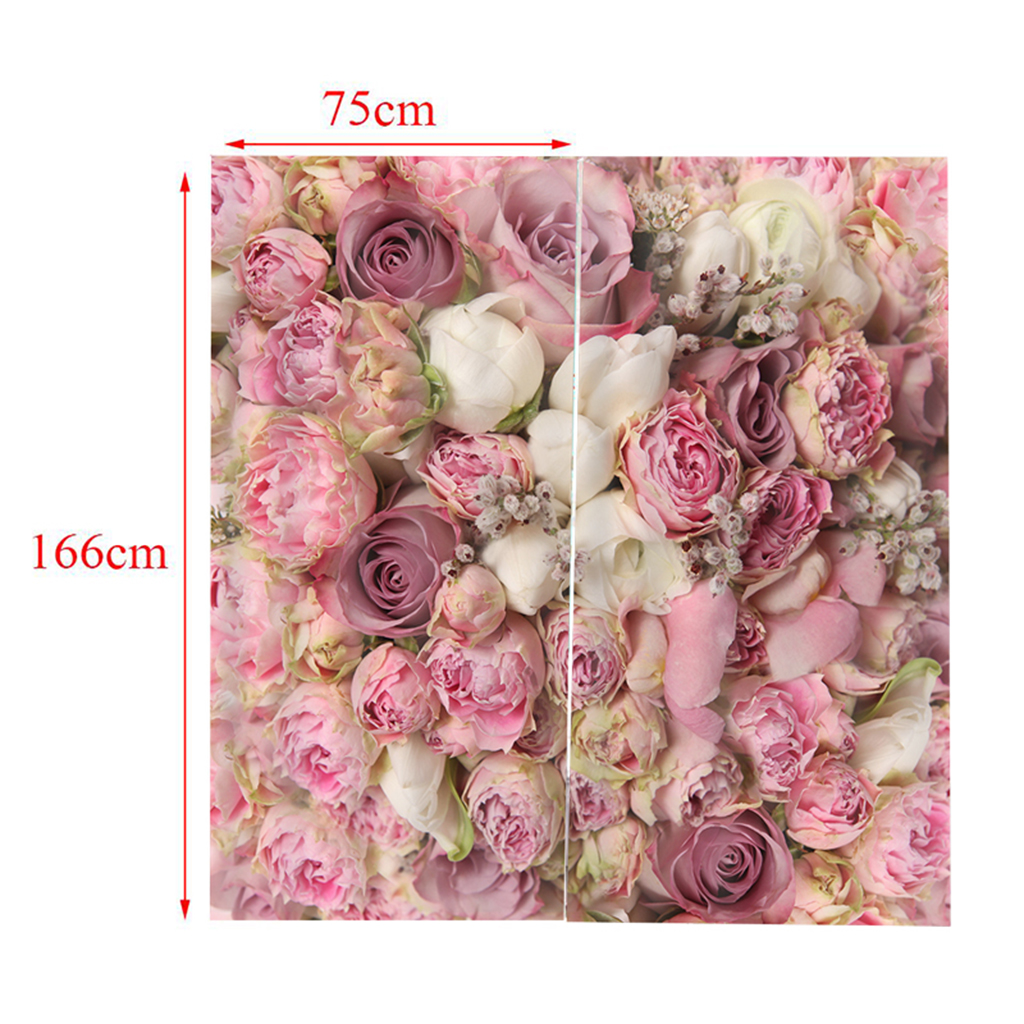 2Pcs Blumenmuster Blackout Fenster Vorhang Schatten Volant 2Pcs Blumenmuster Blackout Fenster Vorhang Schatten Volant