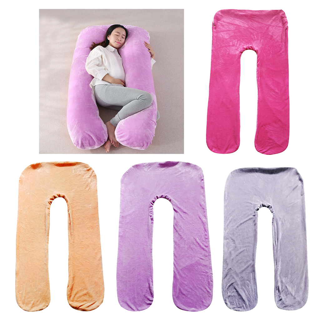 U Shaped Pregnancy Body Pillow with Zipper Removable Cover ...