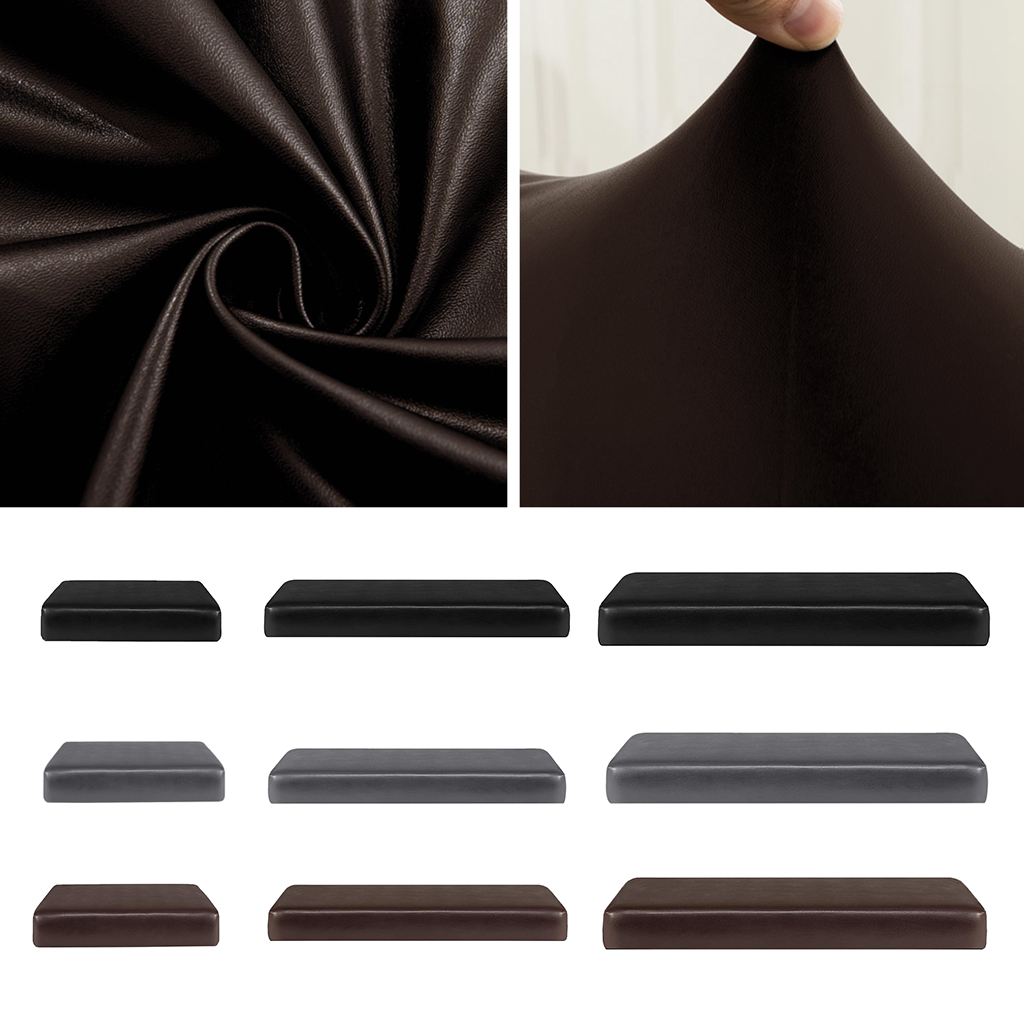 2xWaterproof PU  Leather Sofa Seat Cushion Cover Protector