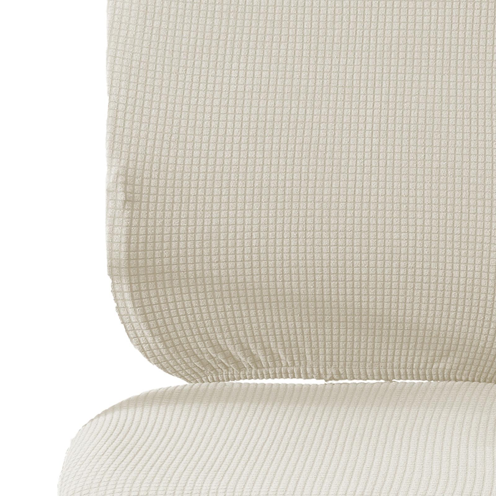 2xComputer Chair Cover Swivel Chair Cover for Rotating Chair White