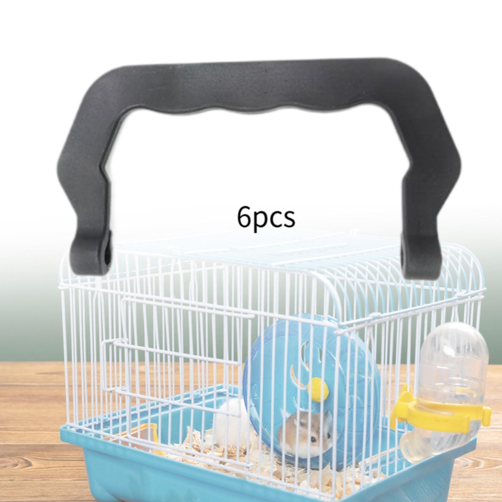 6PCS Pet Carrier Handles Pet Rabbit Cage Replacement Handles Black