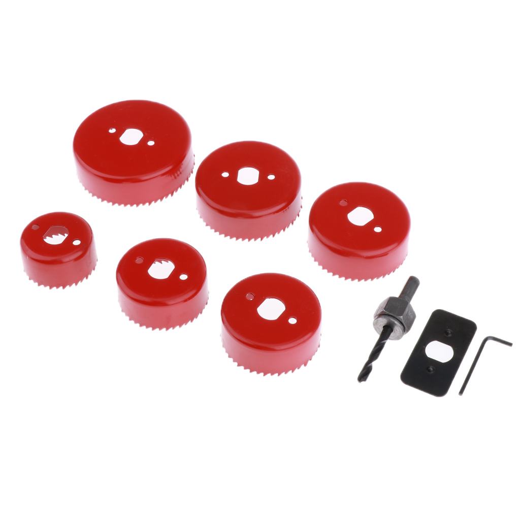 9pcs Hole Saw Set Cutting in Wood, Plastic, Drywall and Metal Sheet