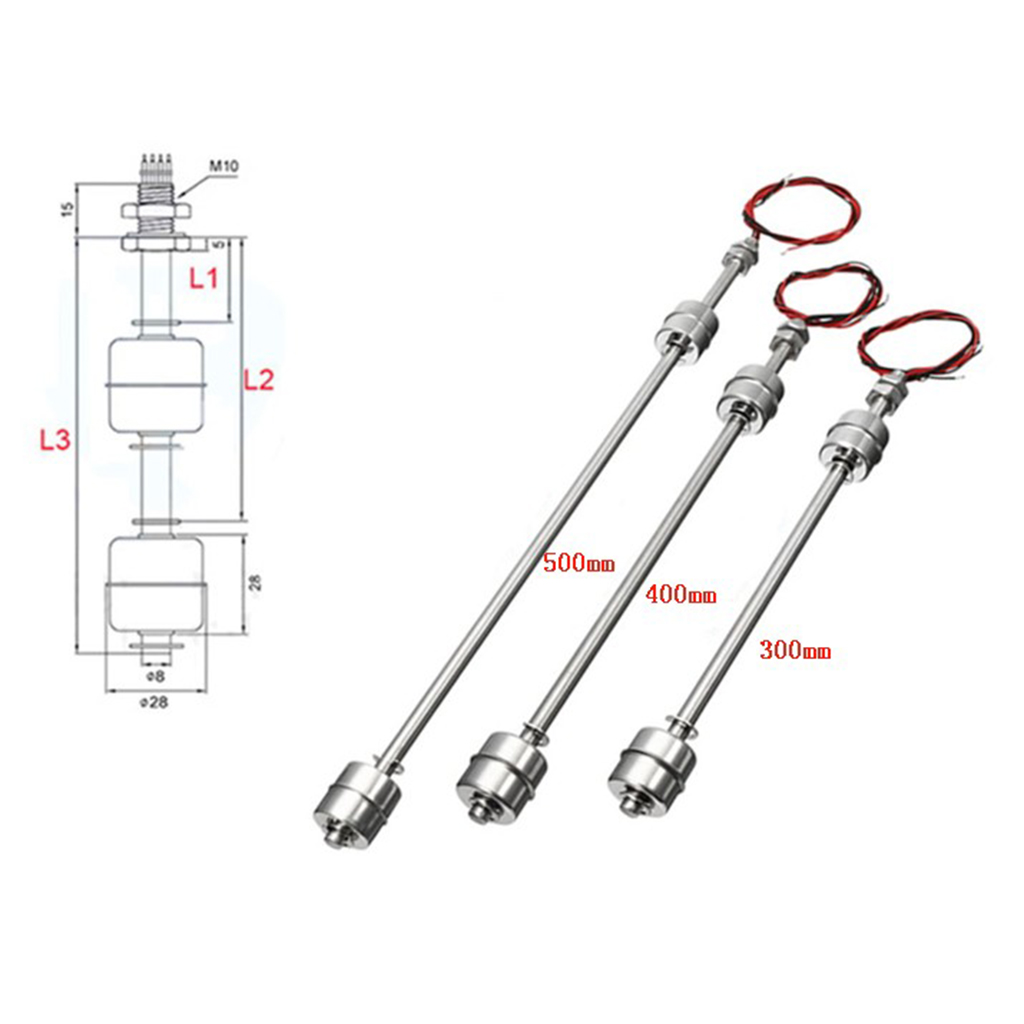 Liquid Water Level Sensor Stainless Steel Float Switch Tank Pool 300mm