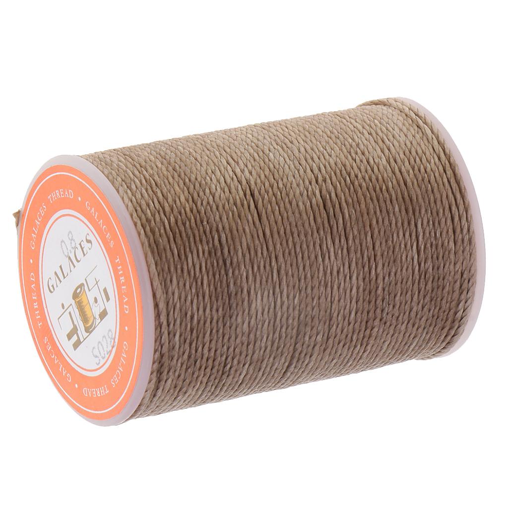 0.8mm Round Polyester Waxed Thread Sewing Stitching DIY Craft Coffee