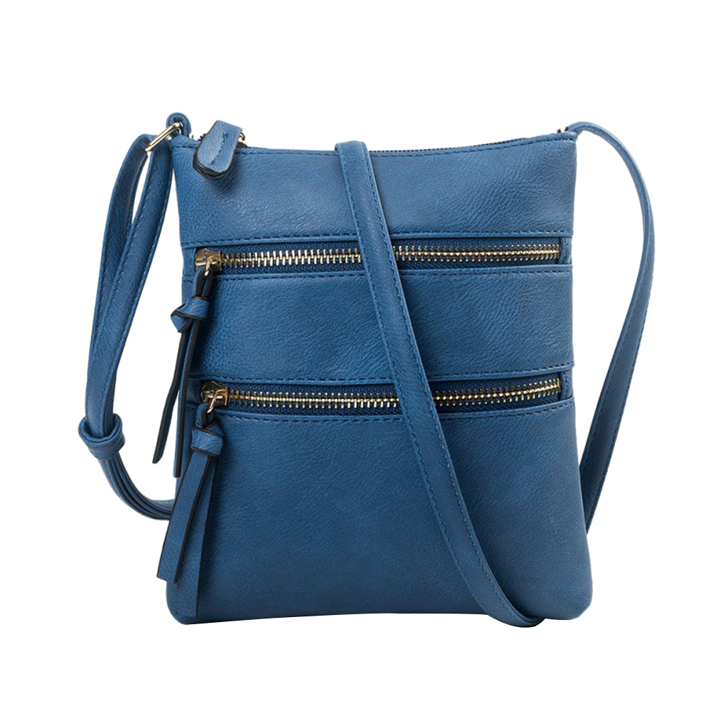 Faux Leather Cross Body Bag Shoulder Bag with Multi-Pockets Adjustable Strap | eBay
