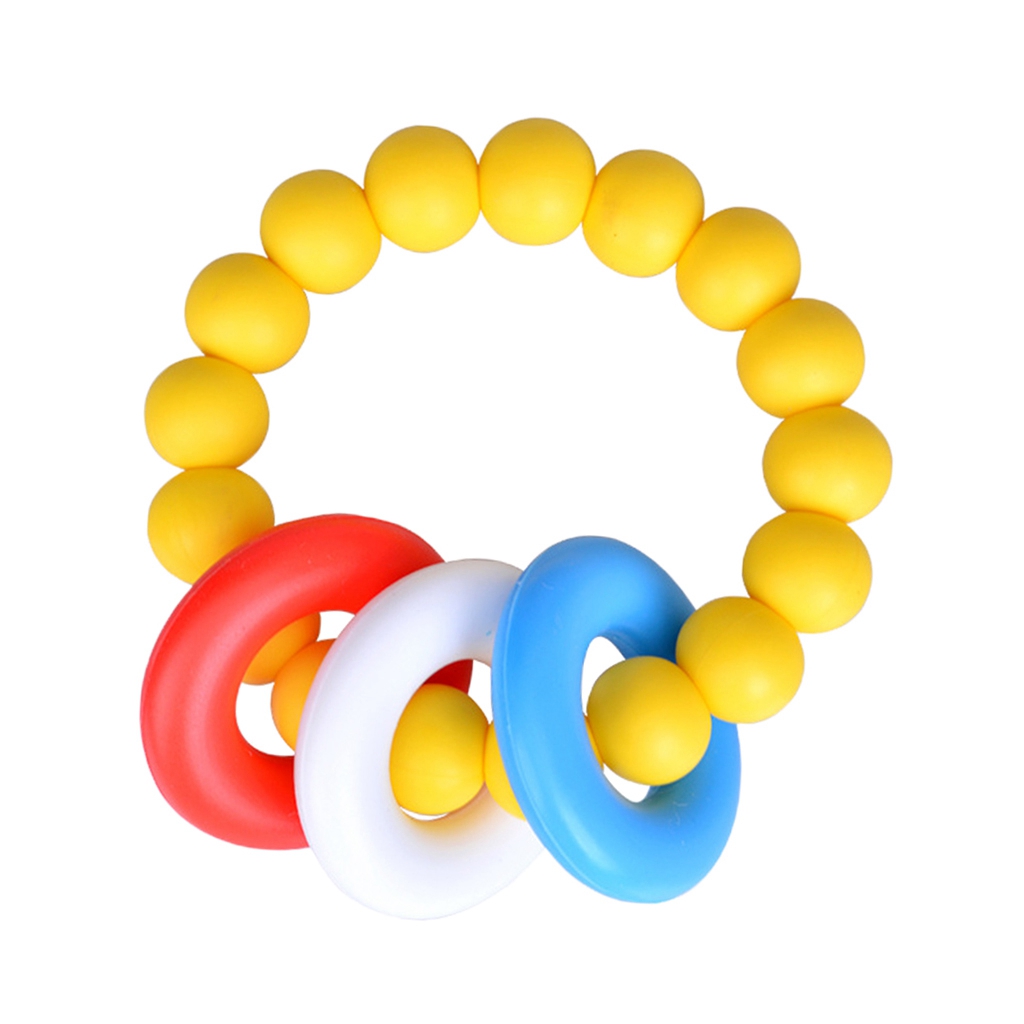 Baby Teething Toys BPA Free Children's Silicone Teething  Bracelet Yellow