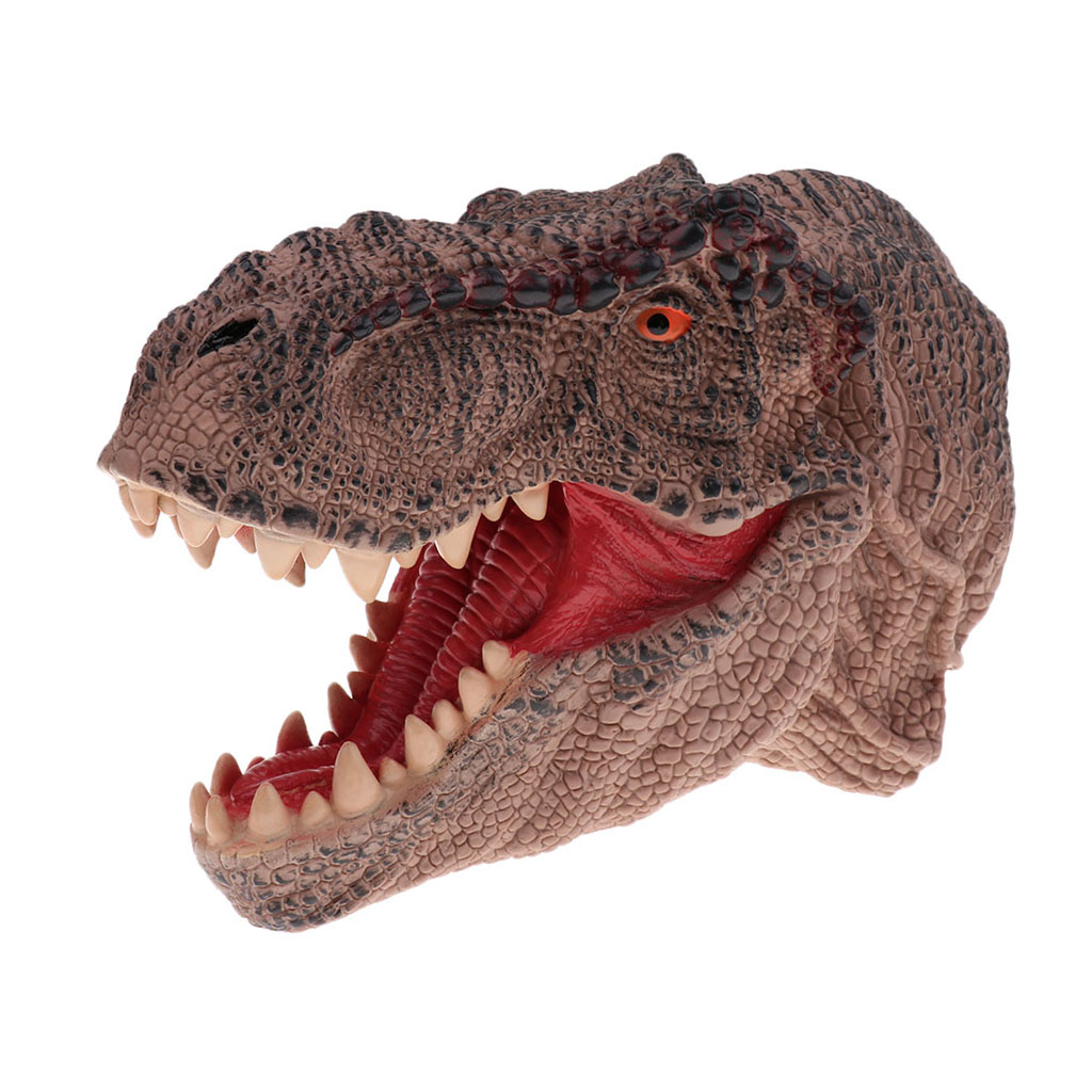 Toys & Hobbies Large Soft Dinosaur Animal Head Model Hand Puppet Kids ...