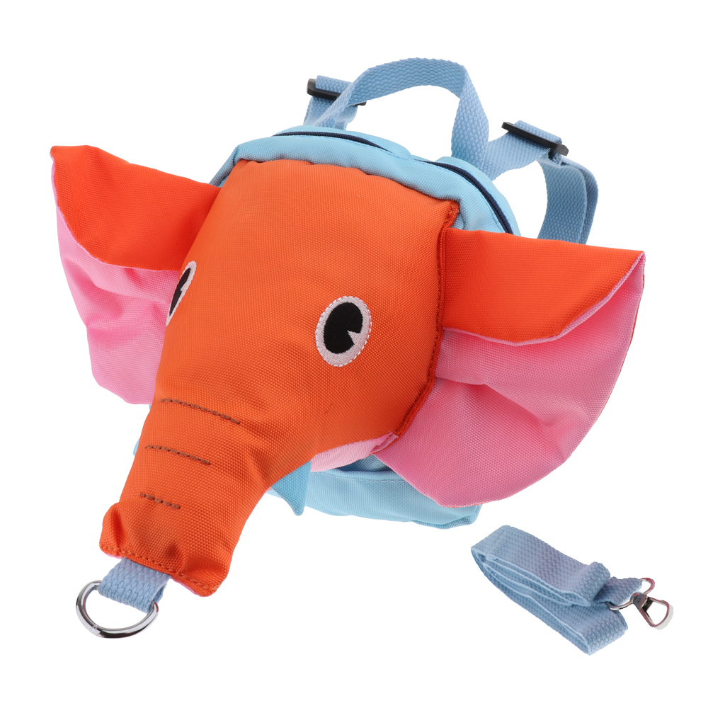 Baby Elephant Waking Safety Harness Anti-Lost Backpack Orange