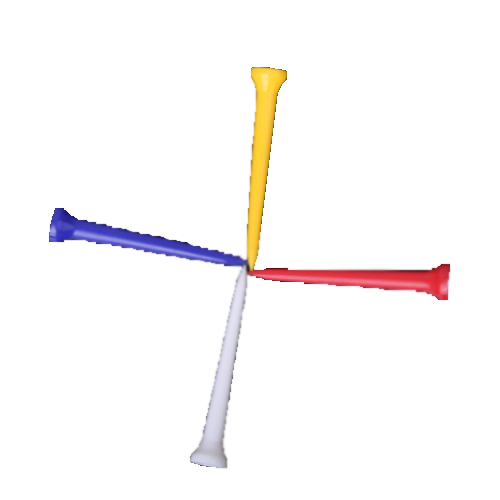 100Pcs 69mm Mixed Color Plastic Golf TEES
