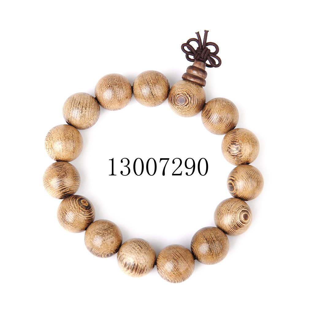 Wenge Wood 15mm Beads Prayer Stretch Buddhist Cuff Bracelet Wristband