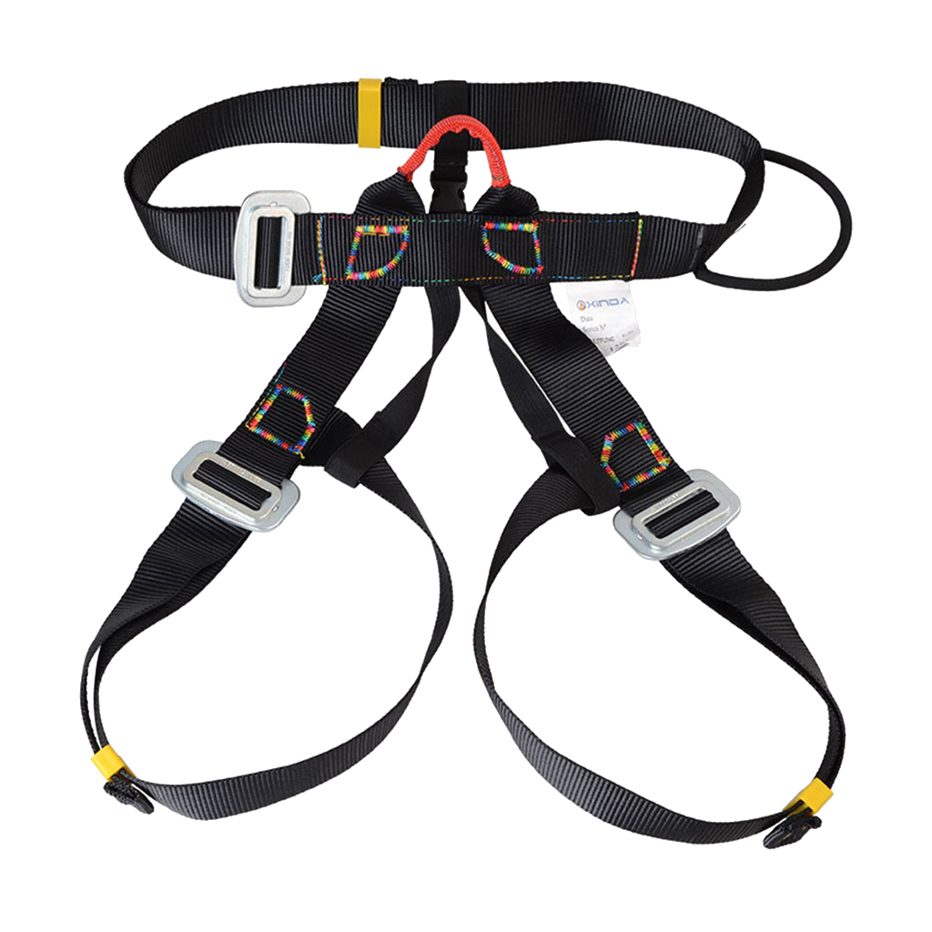 Outdoor Rappelling Climbing Harness Seat Safety Sitting Bust Belt Black