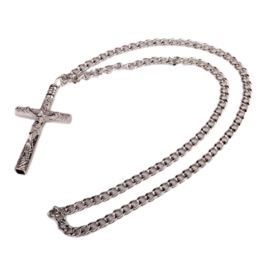 Cross Drum Key Chain Jesus Crucifix Necklace 