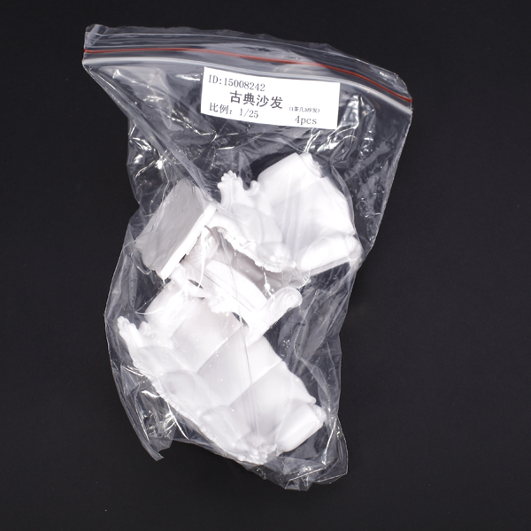 7x4pcs Set Antique Sofa Set Model 1:25