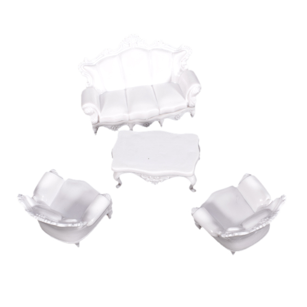4pcs Set Antique Sofa Set Model 1:25