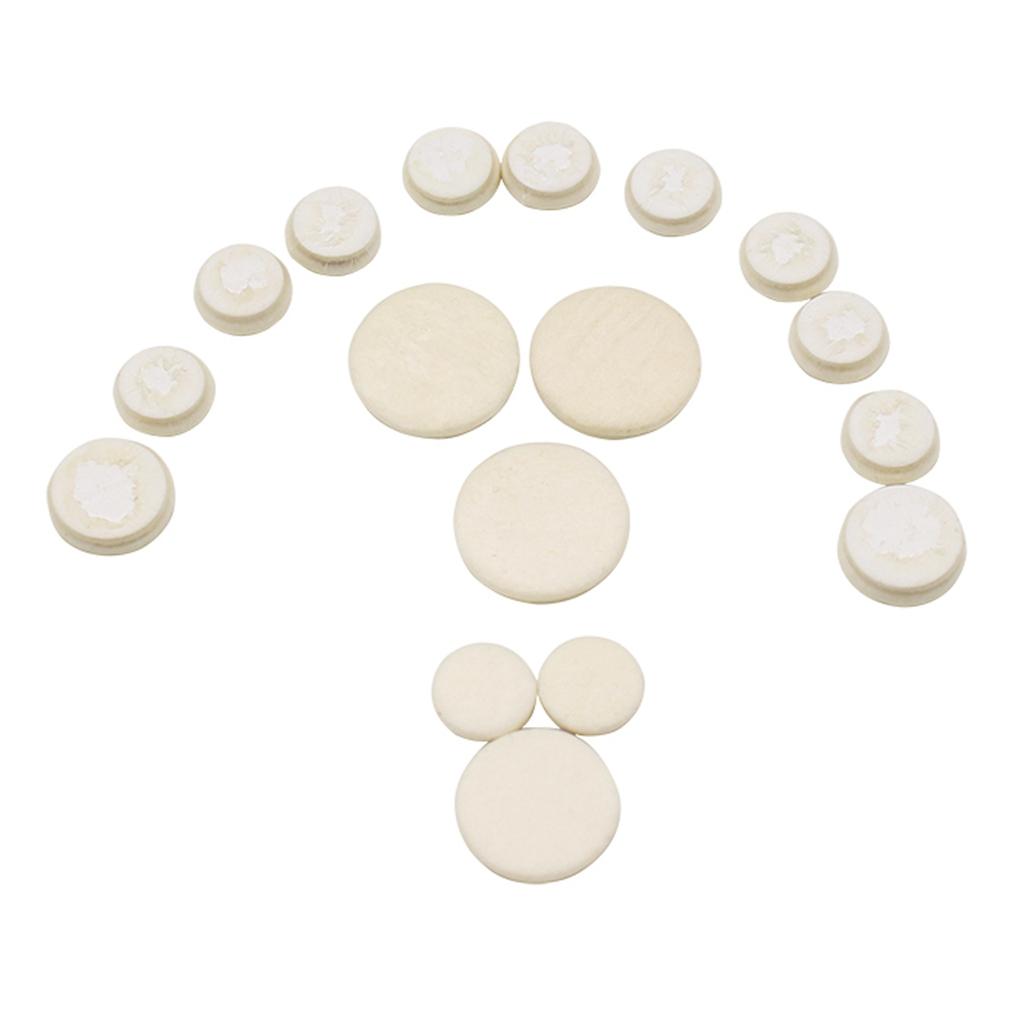 Clarinet Pads Bb Key 17pcs Ivory