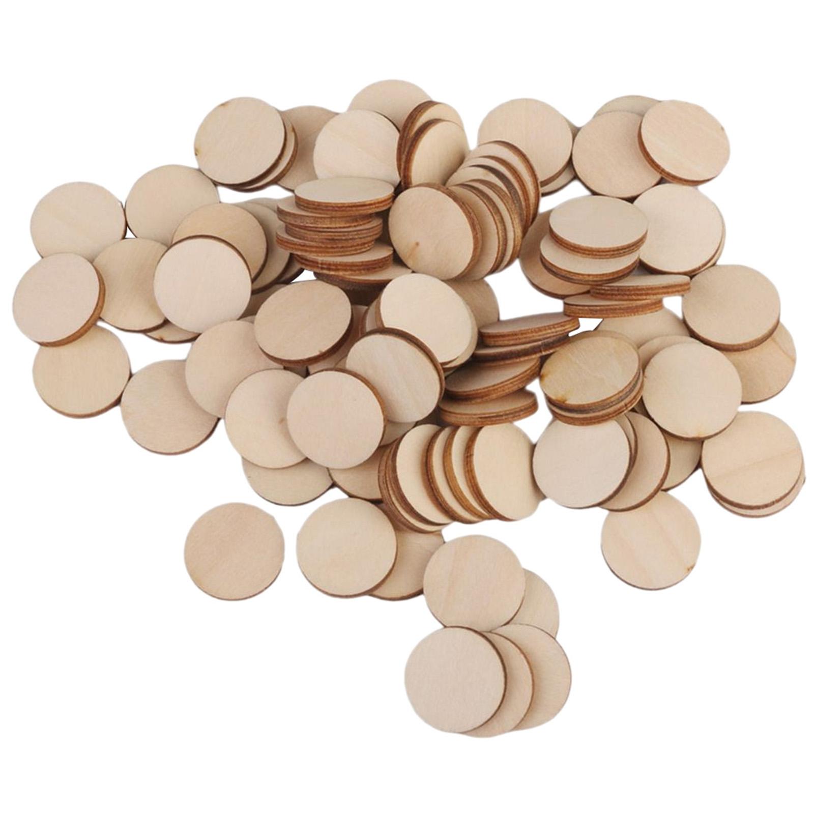 12xUnfinished wood circles Round Shape Pieces For Scrapbooking 100pcs 20mm