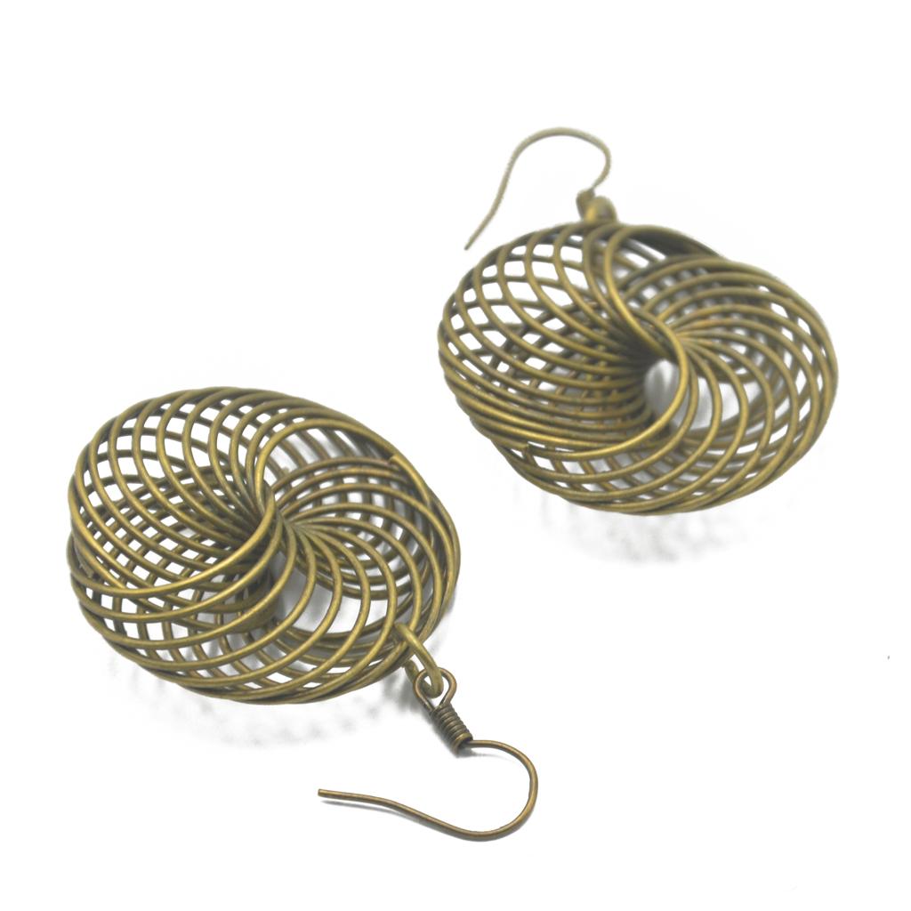 Fashion Spring Design Earrings Hook Set Antique Bronze