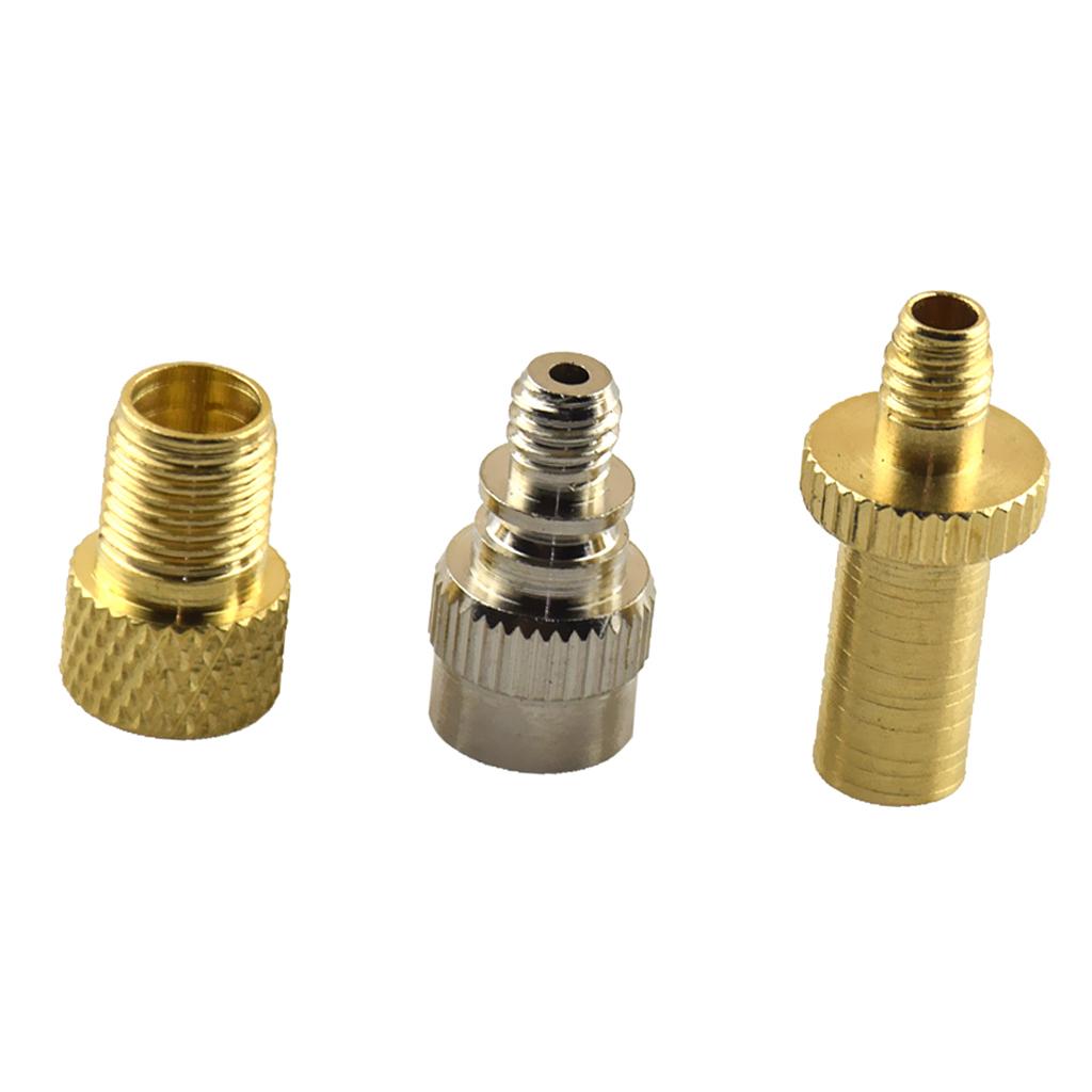 2x3Pieces Bicycle Bike Pump Tube Presta Schrader Woods Valve Adapter Converter