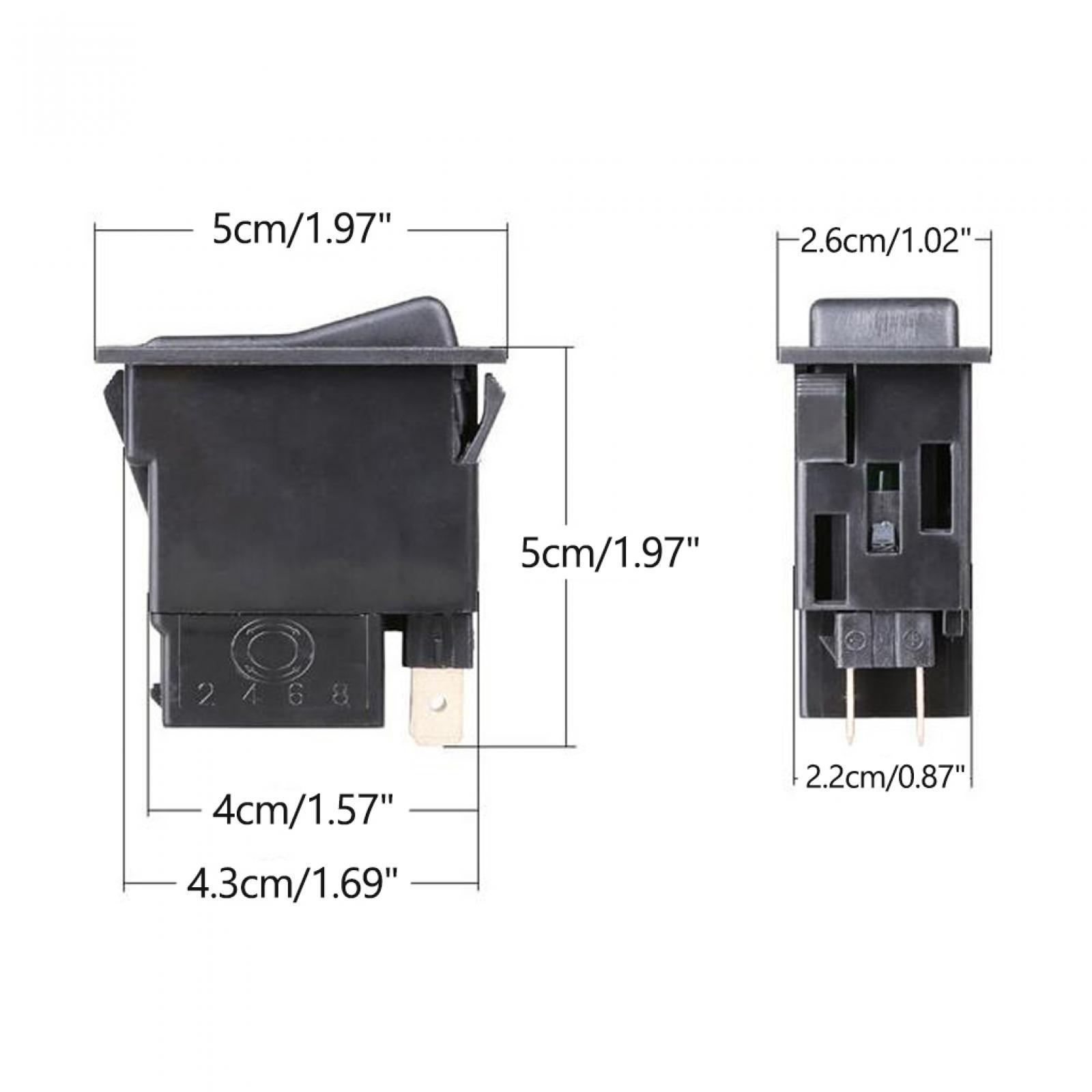 3xAutomobile Truck Car Vehicle Engineering Rocker Button One Gear 2 Pin Switch