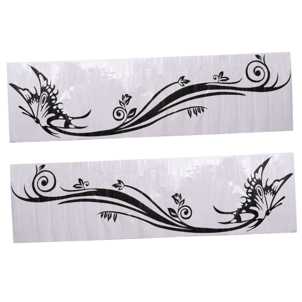 3PCS butterfly Totem High Quality Vinyl Car Sticker Decal Black