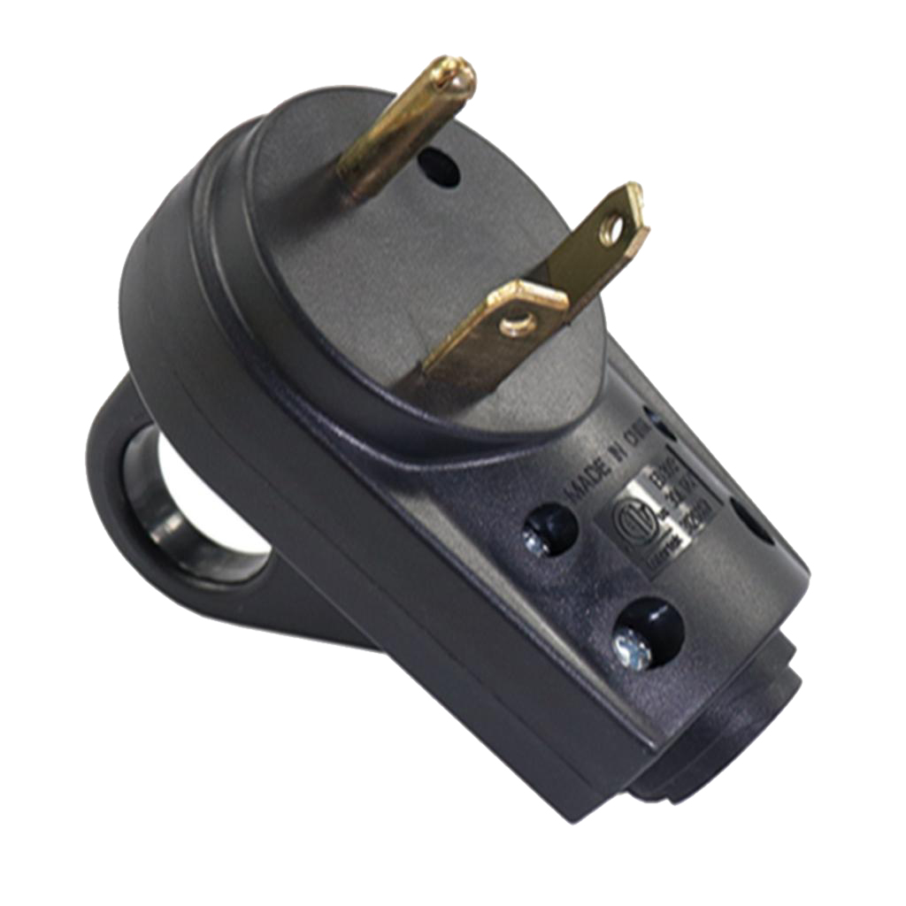 30AMP RV Replacement Male Plug for Easy Unplug Design Black US