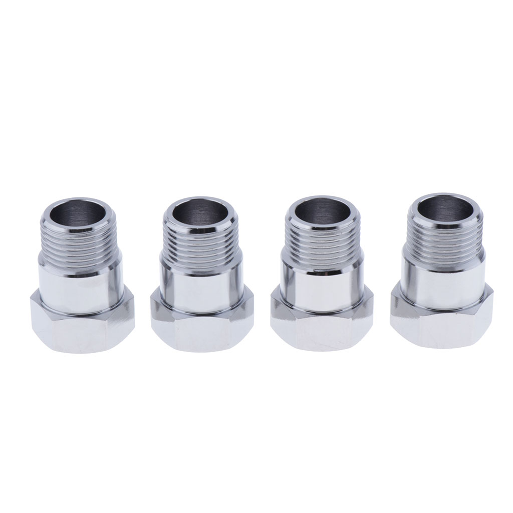 4Pcs O2 Sensor Extender Spacer Extension Adapter M18X1.5 O2 Bung