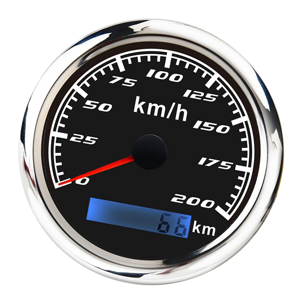 0200 km/h Speedometer Waterproof Bezel Speedometer Gauge