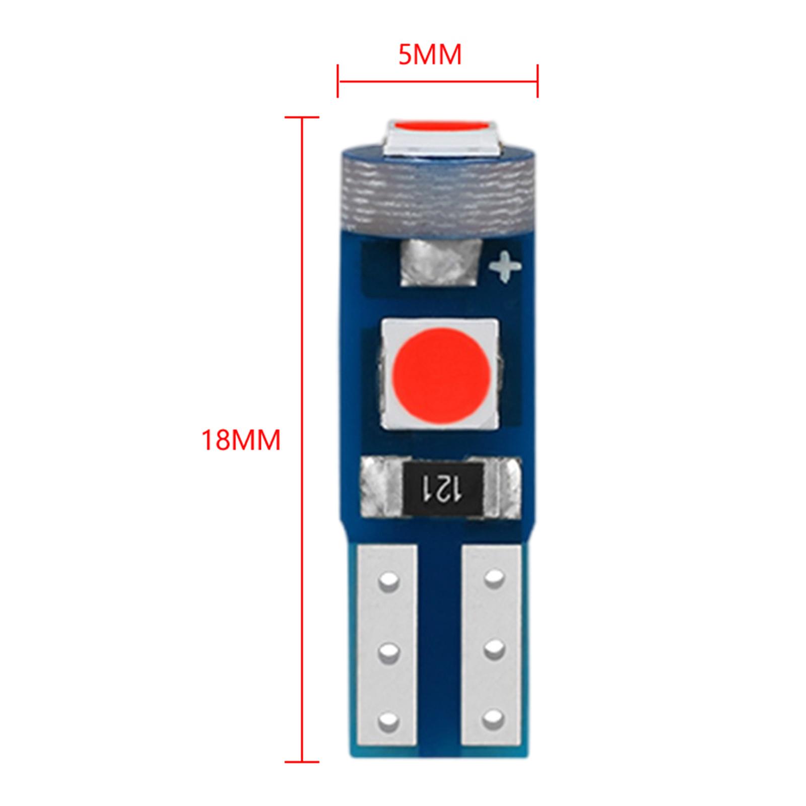 2pcs Car Motorcycle LED Dashboard Light T5 3SMD Indicator Fit