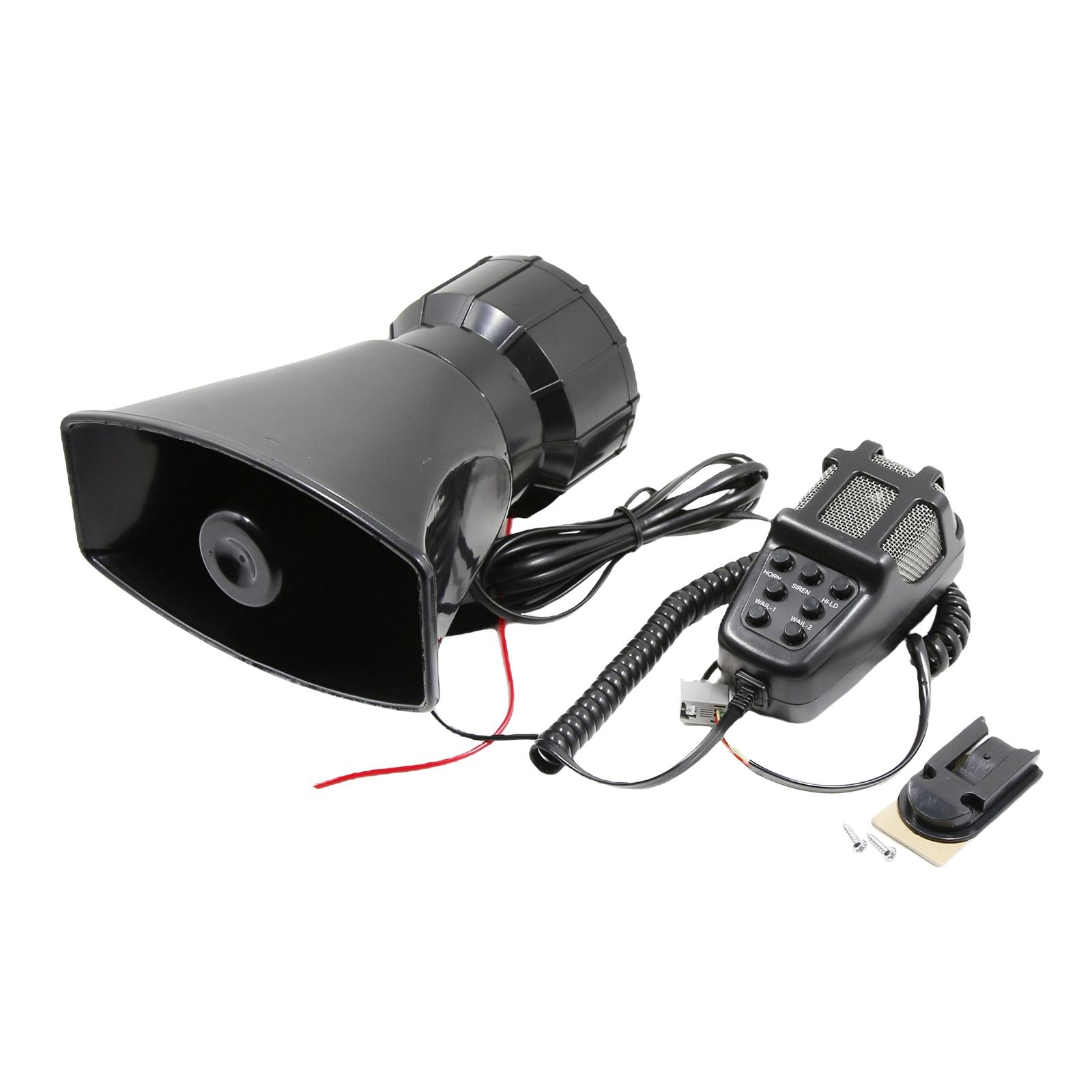Car Siren Speaker 100W 7 Tone with Mic PA System Fit for Ship 12V Car