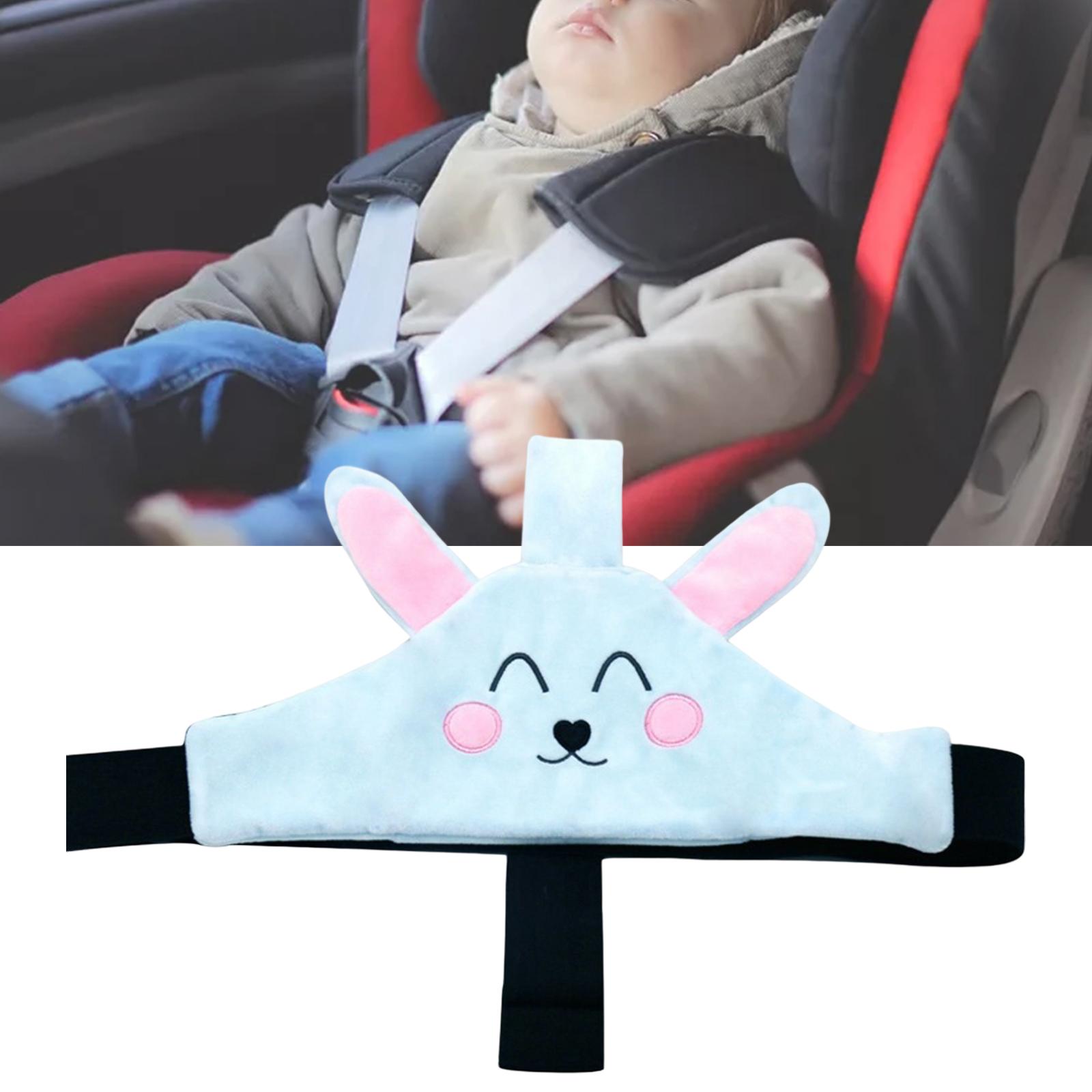 Car Seat Head Support Infant Baby Soft Slumber Sling Fit for Children Rabbit
