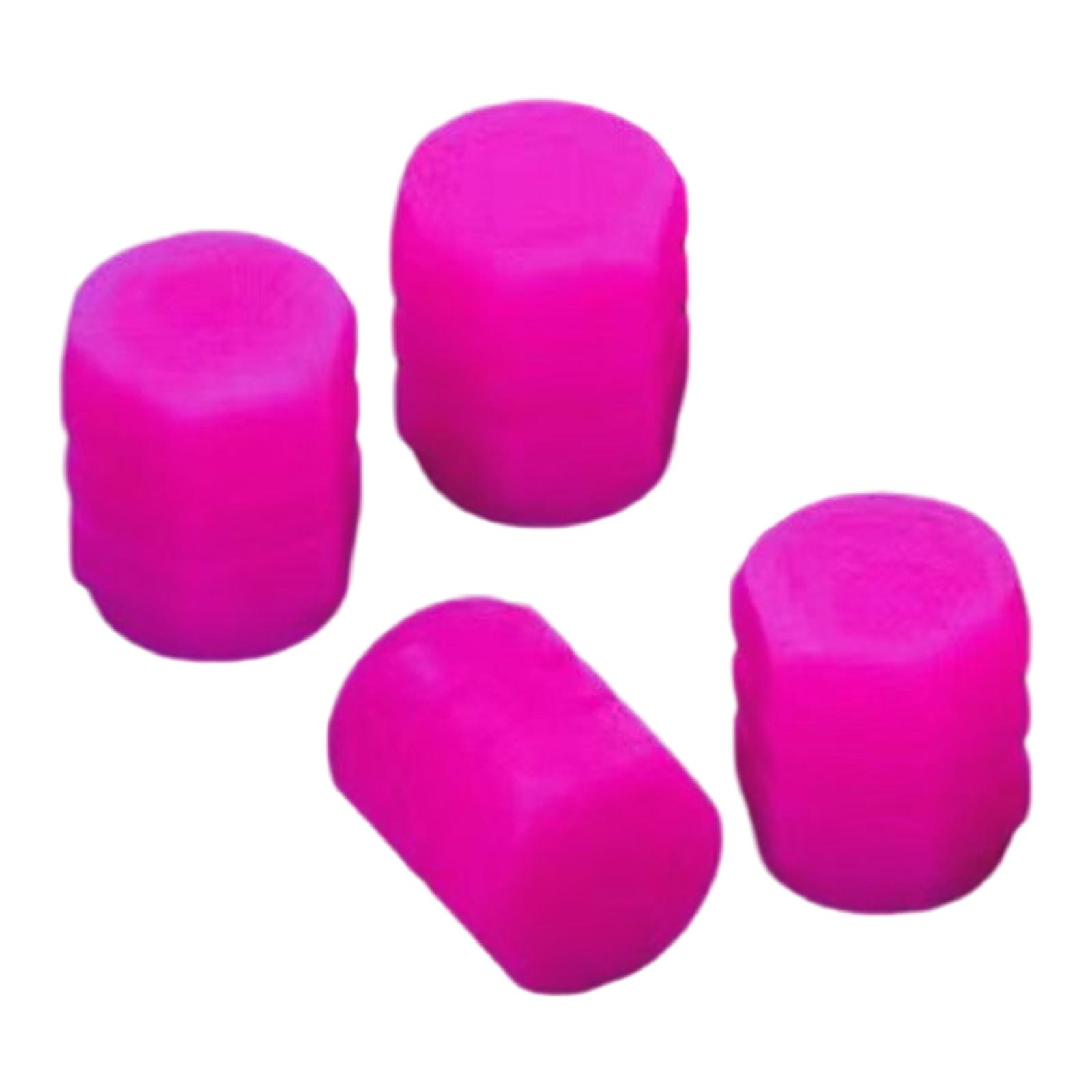 8pcs Universal Car Illuminated Vehicle Wheel Valves Nozzles Green Pink