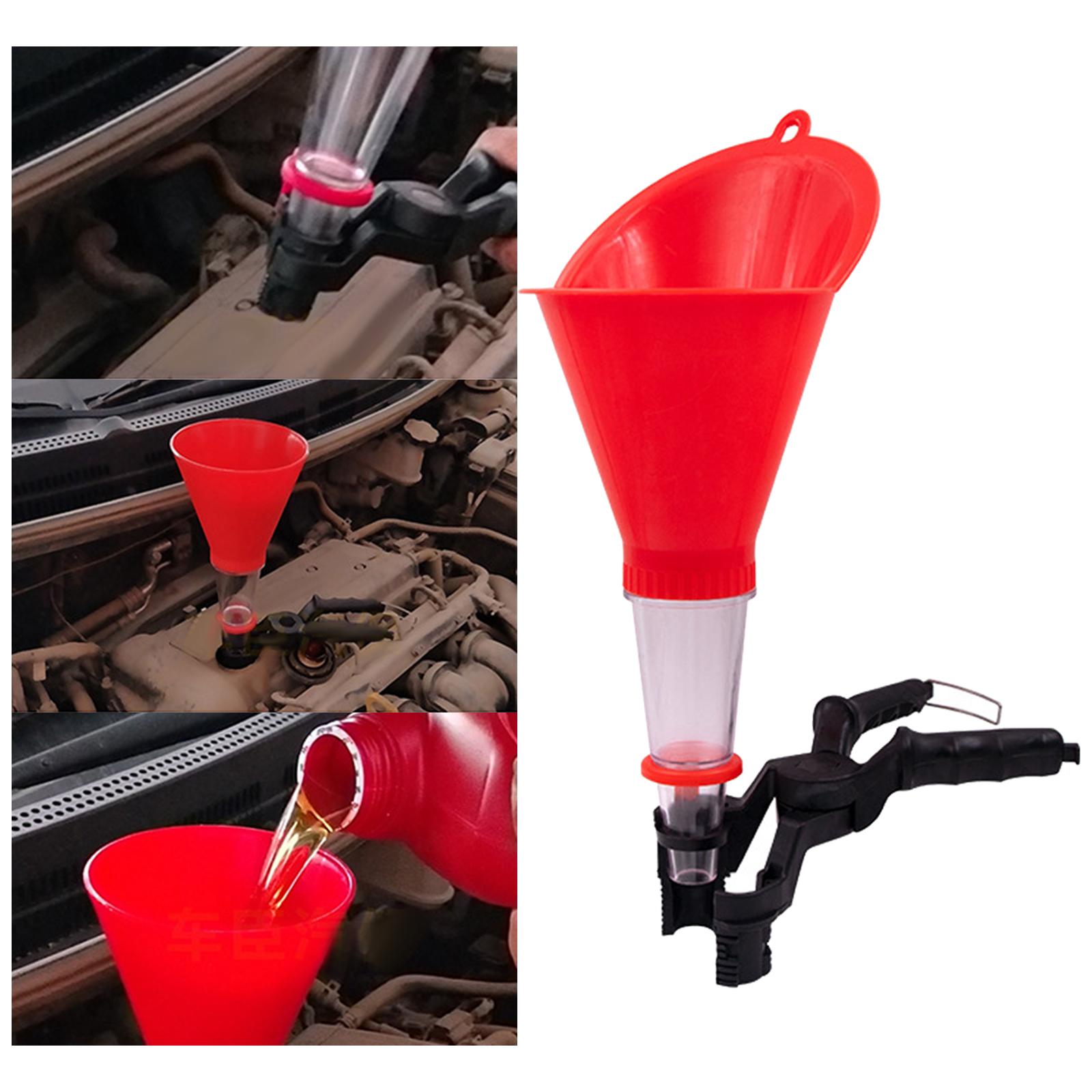 Truck Car Universal Engine Oil Funnel Adapters with Clamp DIY Changing Oil